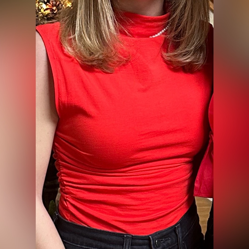 Anthropologie Maeve Mock-Neck Shell Top